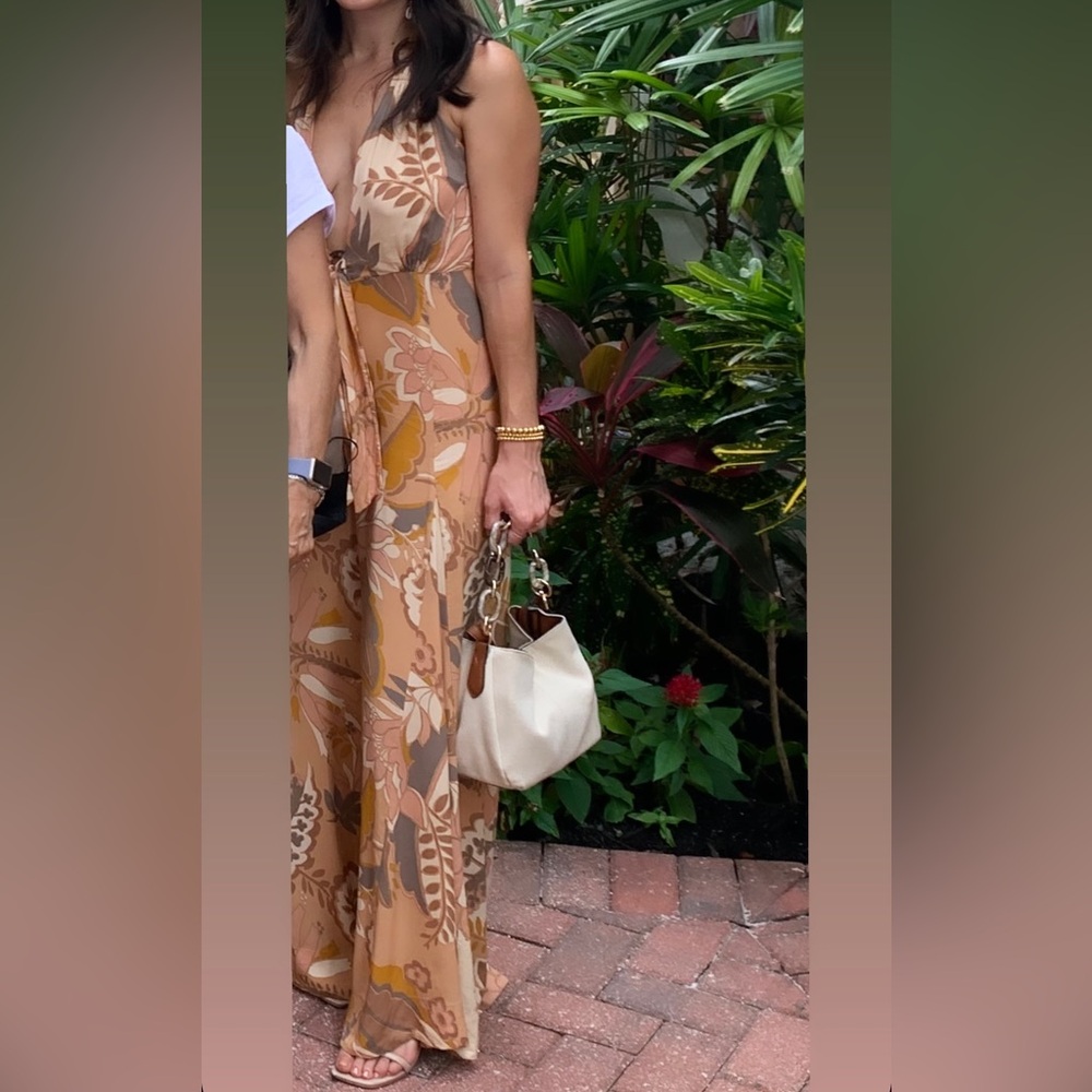 70s-inspired boho floral jumpsuit